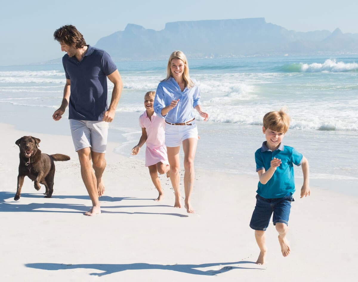 Happy Houston family in their clean home
